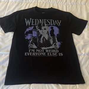 Black Graphic T-Shirt Wednesday Addams - Addams Family